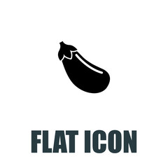 eggplant icon. Flat illustration isolated vector sign