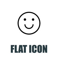 Smile icon. Flat illustration isolated vector sign
