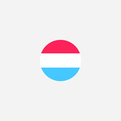 flag of Luxembourg circle vector