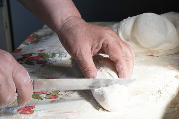 making dough pies in the kitchen © Наталья Жукова