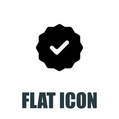Check icon. Flat illustration isolated vector sign