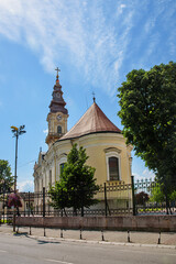 Vrsac, Serbia - June 04, 2020: Cathedral of St. Nicholas(serbian: Saborna crkva Svetog Nikole) in Vrsac. A large Christian Orthodox church in Vršac, Serbia