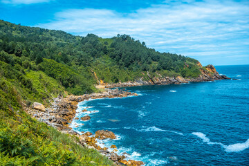 Monte Ulia in the city of San Sebastián, Basque Country. Visit the hidden cove of the city called Illurgita Senadia or Illurgita Senotia. Mount Ulia cove from above