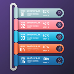 Realistic infographic option element vector
