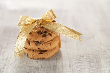 cookies on a wooden background