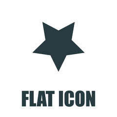 Star icon in flat design. Gray star icon on white background. Vector illustration. pictogram