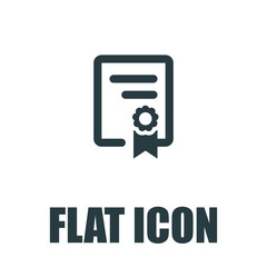Certificate Diploma Vector Icon