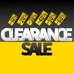 Clearance sale banner, flyer or poster design template