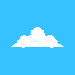 White cloud illustration. Blue sky, soft, summer. Weather concept. illustration can be used for topics like climate, nature