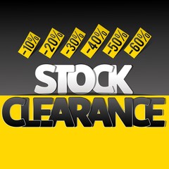 Stock clearance banner, flyer or poster design template