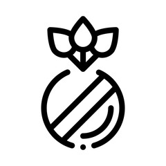 organic herbal pills icon vector. organic herbal pills sign. isolated contour symbol illustration