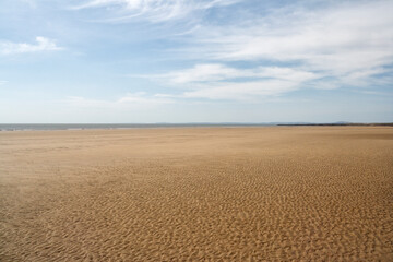 Deserted beach at Porthcawl, Wales, United Kingdom