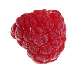 Raspberry isolated on white background, clipping path and macro  