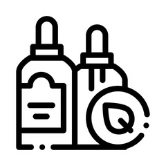 dropper bottles icon vector. dropper bottles sign. isolated contour symbol illustration