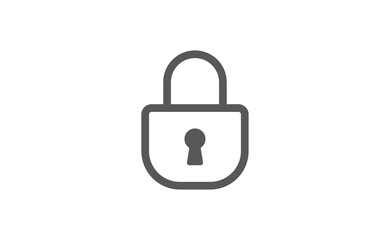 Lock icon, security symbol. Padlock pictogram.