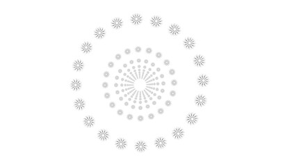 Ilustración en 3D de flores. Fondo blanco.