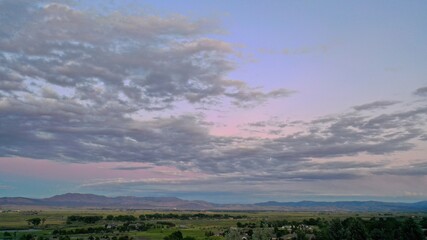 sunset over the field Genoa Nevada