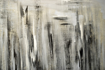 Random black and white brush painting strokes.