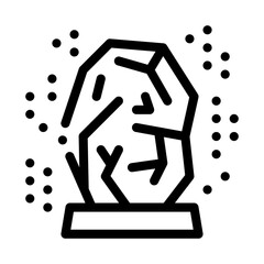 healing gem icon vector. healing gem sign. isolated contour symbol illustration