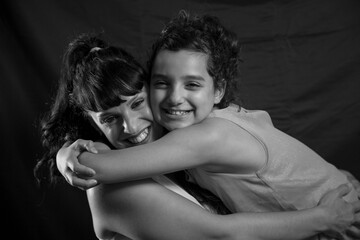 Fototapeta premium Mother and daughter hugging.