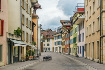 Fototapeta na wymiar Street in Aarau, Switzerland