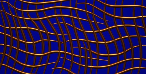 3d image, mesh, wavy volumetric lines