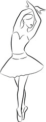 Dancing ballerina, vector Illustration © predragilievski