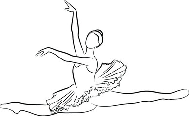 Dancing ballerina, vector Illustration © predragilievski
