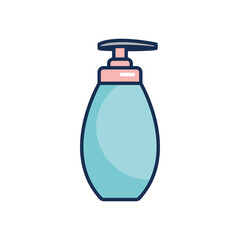 hand soap bottle icon, line fill style