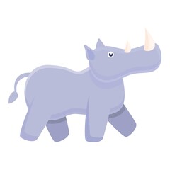 Obraz na płótnie Canvas Rhino baby icon. Cartoon of rhino baby vector icon for web design isolated on white background