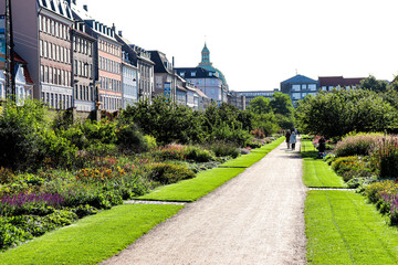 Copenhagen, Denmark. The King's garden. Park in the city center. Tourism in Denmark.