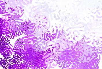 Light Pink vector backdrop with memphis shapes.