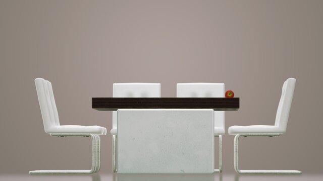table and appple