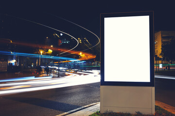 Blank billboard with copy space for your advertising text message or content, public information...
