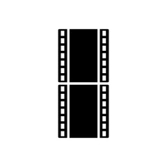 Obraz premium video film strip icon, silhouette style