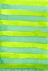 Abstract blurred watercolor juice green striped background