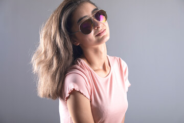 happy woman and sunglasses