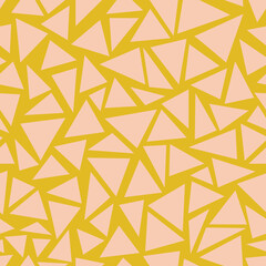 Triangle geometric seamless pattern. Vector repeat. Perfect for fabric, wallpaper, kids, invitations, scrapbooking, homeware.