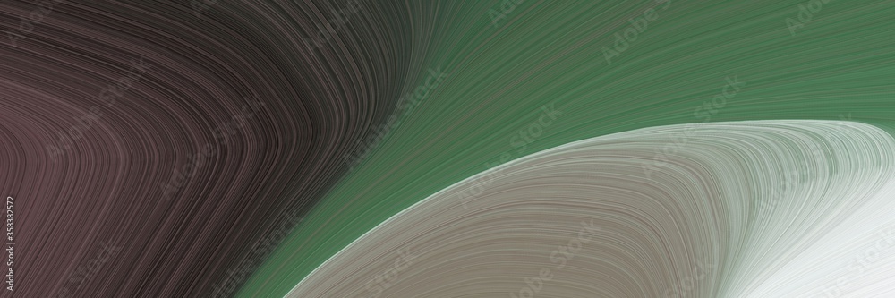 Aufkleber simple elegant modern soft curvy waves background design with dim gray, dark olive green and light g