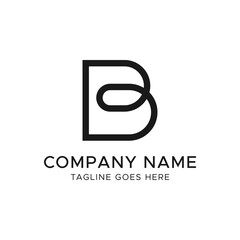 Initial B letter logo design template