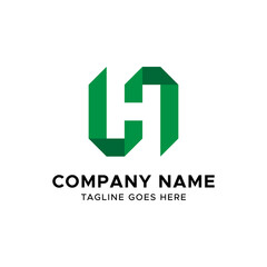 Initial H letter logo design template