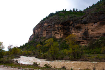 mountain landscape with rocks