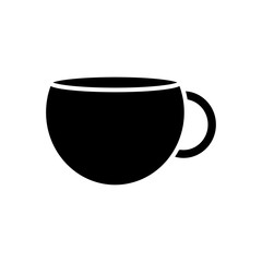 coffee mug icon, silhouette style
