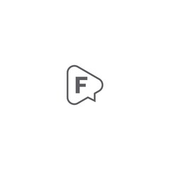  Letter F  logo icon flat design concept