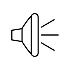 audio symbol, speaker icon, line style