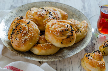 Turkish borek on the table