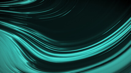 Abstract emerald green background with waves luxury. 3d illustration, 3d rendering.