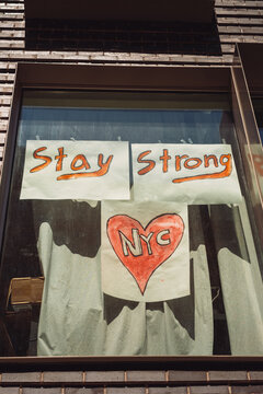 Stay Strong NYC Window Sign