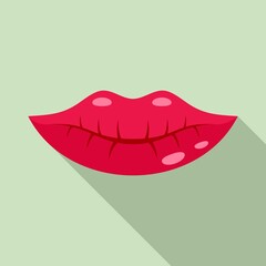 Glamour kiss icon. Flat illustration of glamour kiss vector icon for web design