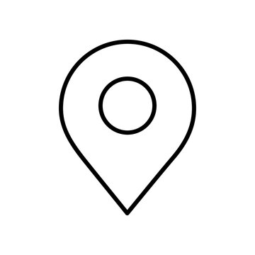 web icons concept, location pin icon, line style